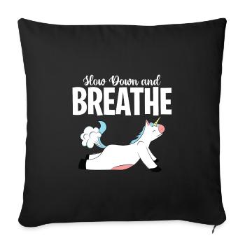 Meditation, Zen Yoga and Pilates - Sofa pillowcase 17,3'' x 17,3'' (45 x 45 cm) - black - Front