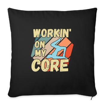 Meditation, Zen Yoga and Pilates - Sofa pillowcase 17,3'' x 17,3'' (45 x 45 cm) - black - Front