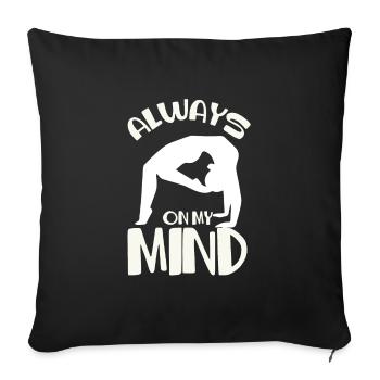 Meditation, Zen Yoga und Pilates - Sofakissenbezug 45 x 45 cm - Schwarz - Vorne