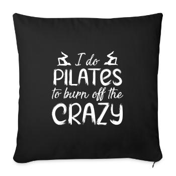 Meditation, Zen Yoga and Pilates - Sofa pillowcase 17,3'' x 17,3'' (45 x 45 cm) - black - Front