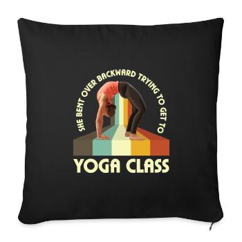 Meditation, Zen Yoga and Pilates - Sofa pillowcase 17,3'' x 17,3'' (45 x 45 cm) - black - Front