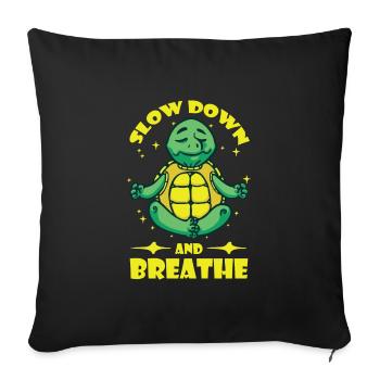 Méditation, Zen Yoga et Pilates - Housse de coussin décorative 45 x 45 cm - noir - Devant