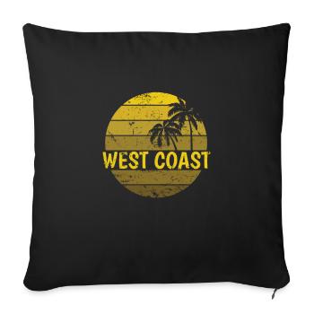 West Coast Palm Holiday Beach - Sofa pillowcase 17,3'' x 17,3'' (45 x 45 cm) - black - Front
