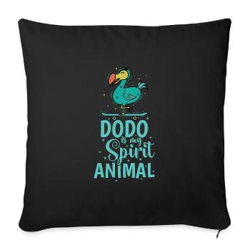 Dodo is my Spirit Animal Bird from Mauritius - Sofa pillowcase 17,3'' x 17,3'' (45 x 45 cm) - black - Front