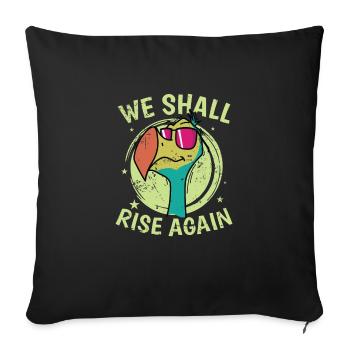 We Shall Rise Again Bird from Mauritius - Sofa pillowcase 17,3'' x 17,3'' (45 x 45 cm) - black - Front