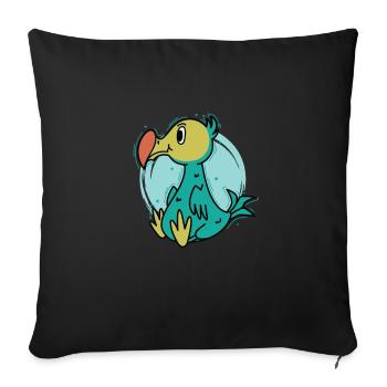 Dodo Bird of Mauritius Island - Sofa pillowcase 17,3'' x 17,3'' (45 x 45 cm) - black - Front