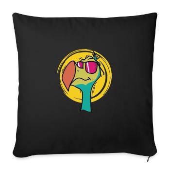 cool dodo bird from Mauritius - Sofa pillowcase 17,3'' x 17,3'' (45 x 45 cm) - black - Front