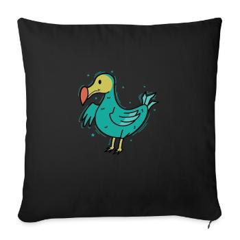 cute dodo bird from Mauritius - Sofa pillowcase 17,3'' x 17,3'' (45 x 45 cm) - black - Front