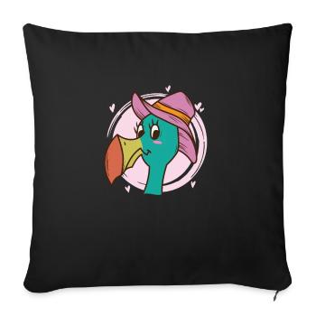 joli oiseau dodo coccinelle de l’île Maurice - Housse de coussin décorative 45 x 45 cm - noir - Devant