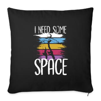 Solar System I Need Some Space Astronaut - Sofa pillowcase 17,3'' x 17,3'' (45 x 45 cm) - black - Front