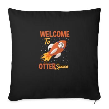 Sonnensystem Willkommen Im Otter Space - Sofakissenbezug 45 x 45 cm - Schwarz - Vorne