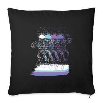 Solar System Multiple Space Astronaut - Sofa pillowcase 17,3'' x 17,3'' (45 x 45 cm) - black - Front