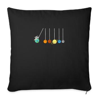 Solar System Lollipop Planet Astronaut - Sofa pillowcase 17,3'' x 17,3'' (45 x 45 cm) - black - Front