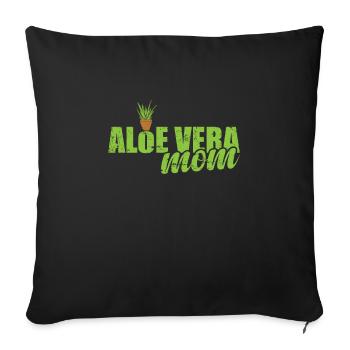 Aloe Vera Mom Medicinal Plant Medicine Cosmetics - Sofa pillowcase 17,3'' x 17,3'' (45 x 45 cm) - black - Front