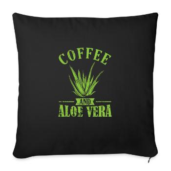 Coffee and Aloe Vera Cream Cosmetics Natural - Sofa pillowcase 17,3'' x 17,3'' (45 x 45 cm) - black - Front