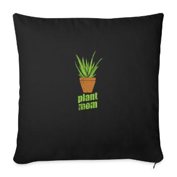 Plant Mom Aloe Vera Cream Cosmetics Natural - Sofa pillowcase 17,3'' x 17,3'' (45 x 45 cm) - black - Front