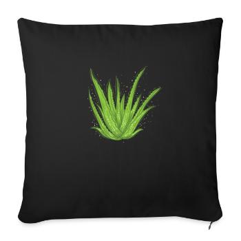 Aloe Vera Cream Cosmetics Natural - Sofa pillowcase 17,3'' x 17,3'' (45 x 45 cm) - black - Front