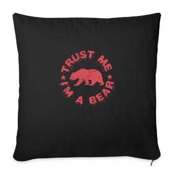 Croyez-moi, je suis un animal de la forêt des ours - Housse de coussin décorative 45 x 45 cm - noir - Devant