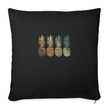 Pineapple sweet fruit tropical - Sofa pillowcase 17,3'' x 17,3'' (45 x 45 cm) - black - Front