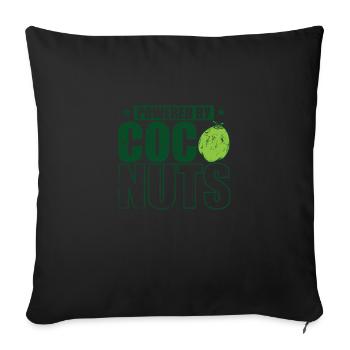Powered by Coconuts Palm Exotic Fruit - Sofa pillowcase 17,3'' x 17,3'' (45 x 45 cm) - black - Front