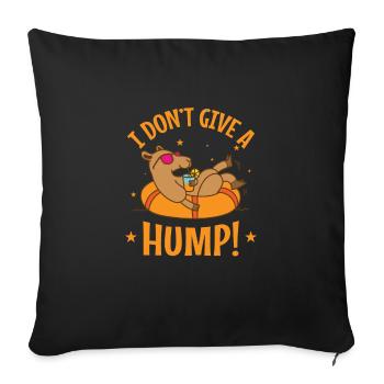 Je ne donne pas une bosse! Dromadaire de chameau - Housse de coussin décorative 45 x 45 cm - noir - Devant