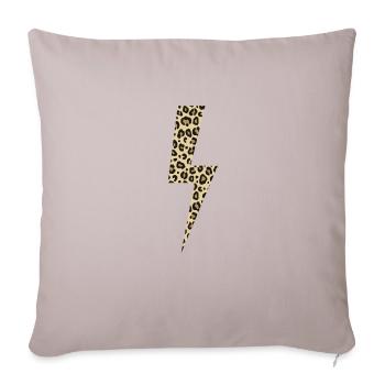 Léopard Lightning Big Cat Afrique - Housse de coussin décorative 45 x 45 cm - taupe clair - Devant