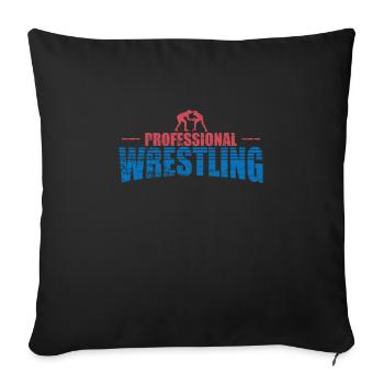 Combat de spectacle de lutte professionnelle - Housse de coussin décorative 45 x 45 cm - noir - Devant
