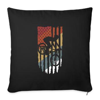 MTB Retro Vintage American Mountain Bike - Sofa pillowcase 17,3'' x 17,3'' (45 x 45 cm) - black - Front