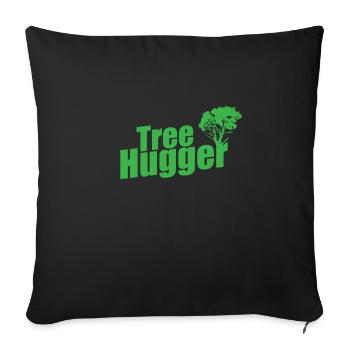 Tree Hugger Natur Wälder Blätter - Sofakissenbezug 45 x 45 cm - Schwarz - Vorne