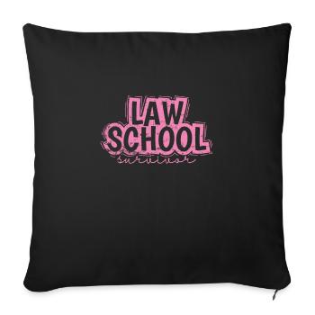 Avocat de profession survivante de la faculté de droit - Housse de coussin décorative 45 x 45 cm - noir - Devant