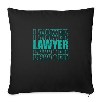 Juriste Profession Juriste - Housse de coussin décorative 45 x 45 cm - noir - Devant