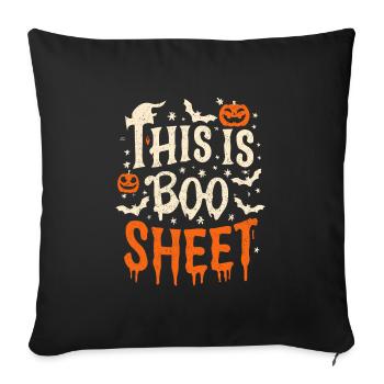 Drôle d’Halloween C’est Boo Sheet - Housse de coussin décorative 45 x 45 cm - noir - Devant