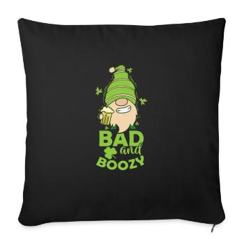 Bad and Boozy St. Patrick's Day - Sofa pillowcase 17,3'' x 17,3'' (45 x 45 cm) - black - Front
