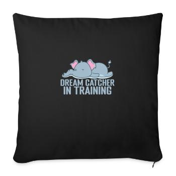 Capteur de rêves en pyjama d’entraînement - Housse de coussin décorative 45 x 45 cm - noir - Devant