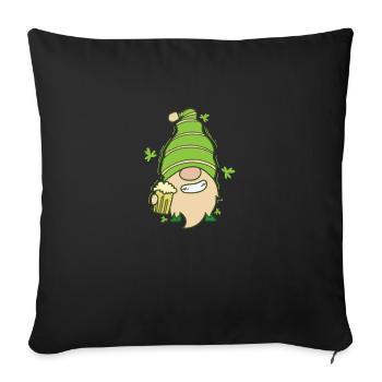 Fête irlandaise Saint-Patrick - Housse de coussin décorative 45 x 45 cm - noir - Devant