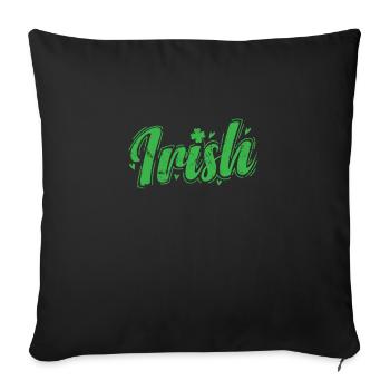 Bière irlandaise de la Saint-Patrick - Housse de coussin décorative 45 x 45 cm - noir - Devant