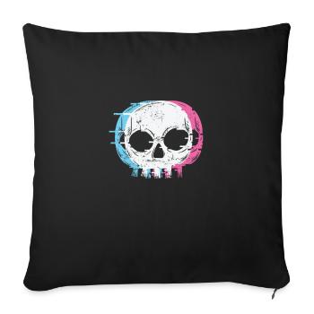 Skull Style gothique - Housse de coussin décorative 45 x 45 cm - noir - Devant