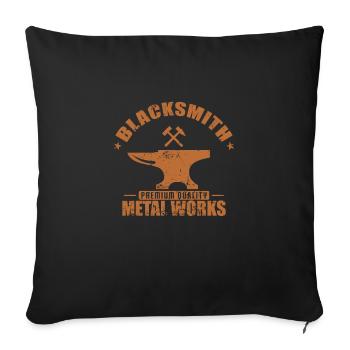 Blacksmith Usine de métaux de qualité supérieure - Housse de coussin décorative 45 x 45 cm - noir - Devant