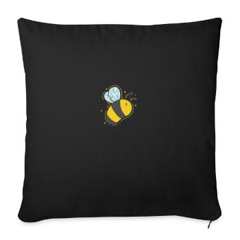 bee honey animals nature beekeeper - Sofa pillowcase 17,3'' x 17,3'' (45 x 45 cm) - black - Front