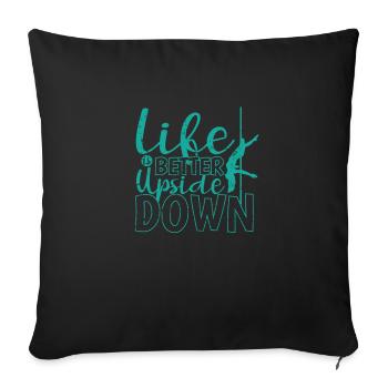 Like Better upside Down Poledance Stange - Sofakissenbezug 45 x 45 cm - Schwarz - Vorne