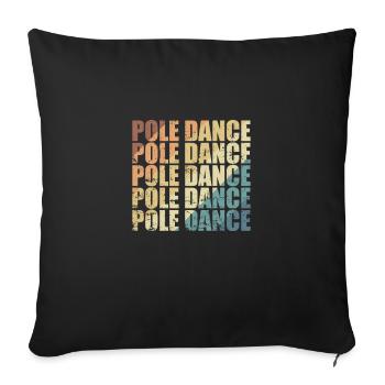 Pole Dance Stange Balance - Sofakissenbezug 45 x 45 cm - Schwarz - Vorne