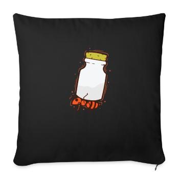 La fourmi porte des insectes industrieux épandeurs - Housse de coussin décorative 45 x 45 cm - noir - Devant
