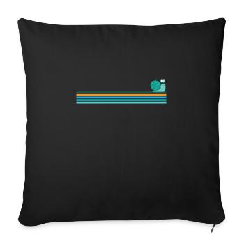 Snail slimy animal in nature - Sofa pillowcase 17,3'' x 17,3'' (45 x 45 cm) - black - Front