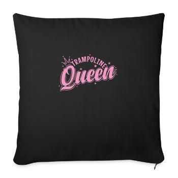Trampolines Queen Jumping Sports Leisure - Sofa pillowcase 17,3'' x 17,3'' (45 x 45 cm) - black - Front