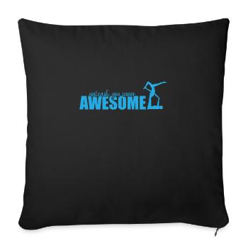 unleash you inner Awesome Acroyoga Sport - Sofakissenbezug 45 x 45 cm - Schwarz - Vorne