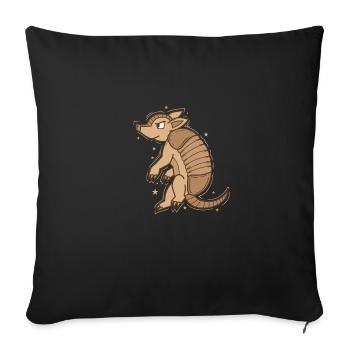 nocturnal armadillo in the desert - Sofa pillowcase 17,3'' x 17,3'' (45 x 45 cm) - black - Front