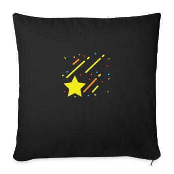 Star, Night Sky, Earth - Sofa pillowcase 17,3'' x 17,3'' (45 x 45 cm) - black - Front