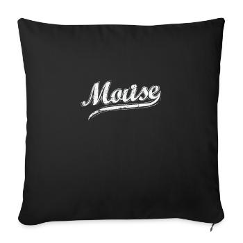 Souris Rongeur Fromage Mammifère - Housse de coussin décorative 45 x 45 cm - noir - Devant