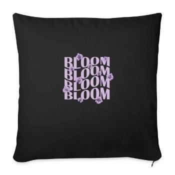 Bloom Orchid Plant Flower - Sofa pillowcase 17,3'' x 17,3'' (45 x 45 cm) - black - Front
