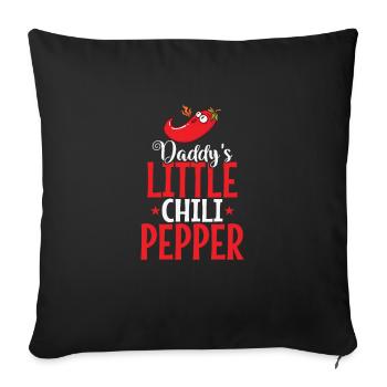 Le petit piquant au piment de papa - Housse de coussin décorative 45 x 45 cm - noir - Devant